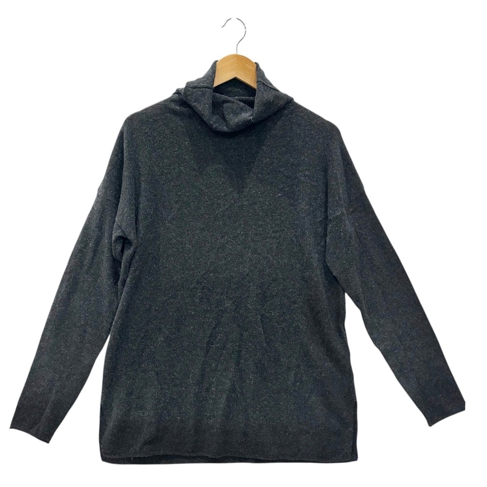 Vince Women's Size L Charcoal Gray Cashmere Wool Cowl Neck Sweater